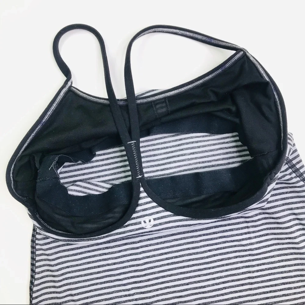 lululemom Power Y Tank Top Striped Size 6 - Picture 4 of 5